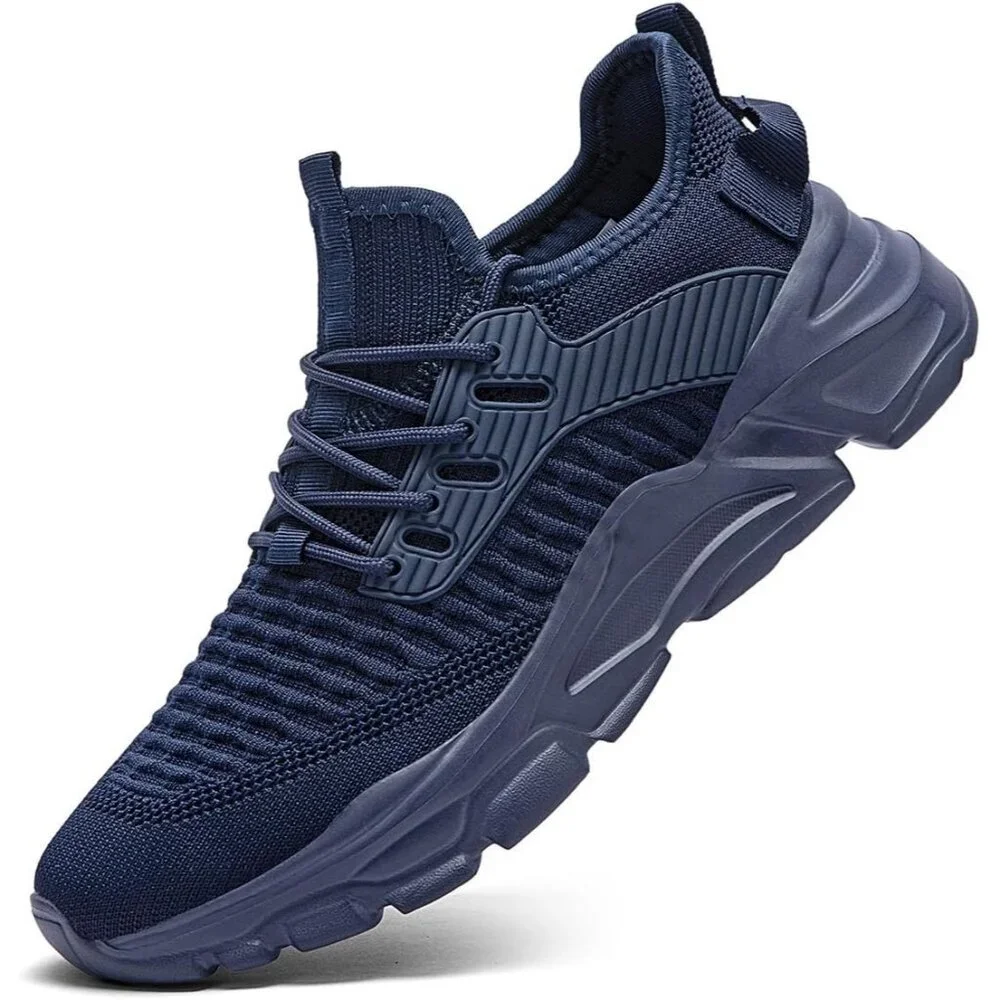 Men's Blue Slip on Walking Shoes Tennis Running Sneakers Lightweight Casual